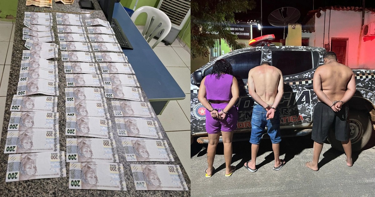 Três pessoas são presas por repassar cédulas falsas de R$ 200 em Simplício Mendes