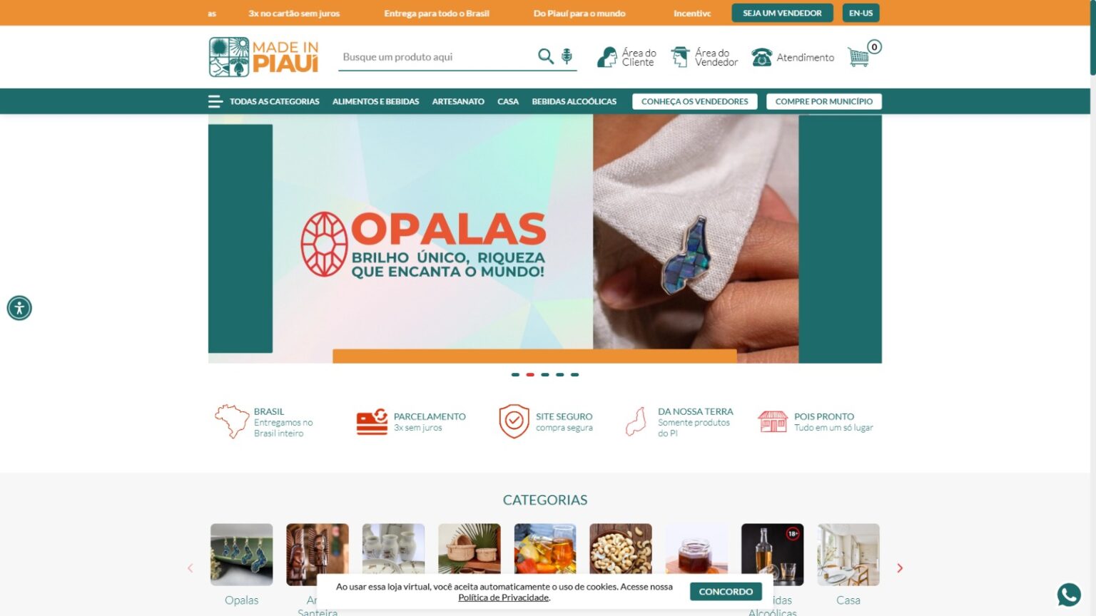Plataforma de vendas Made In Piauí