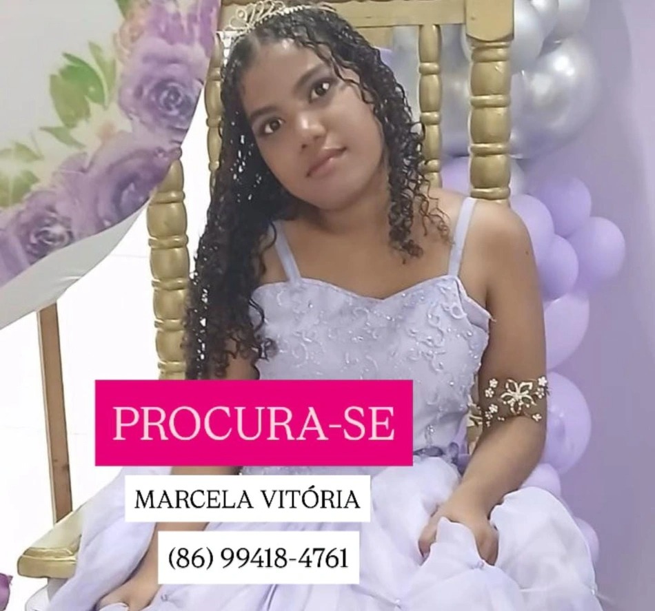 Adolescente Marcela Vitória