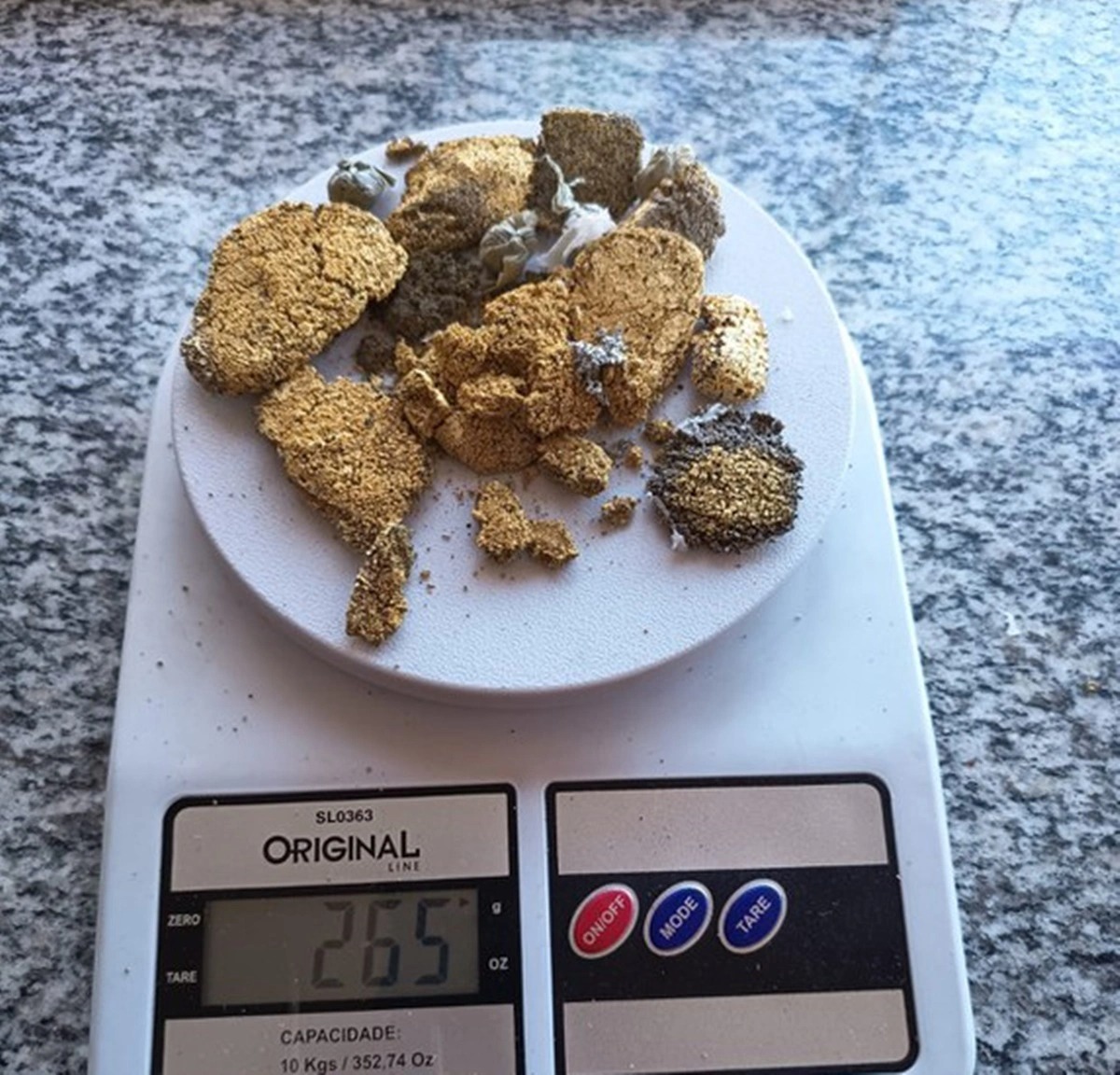 Ouro apreendido pela PRF