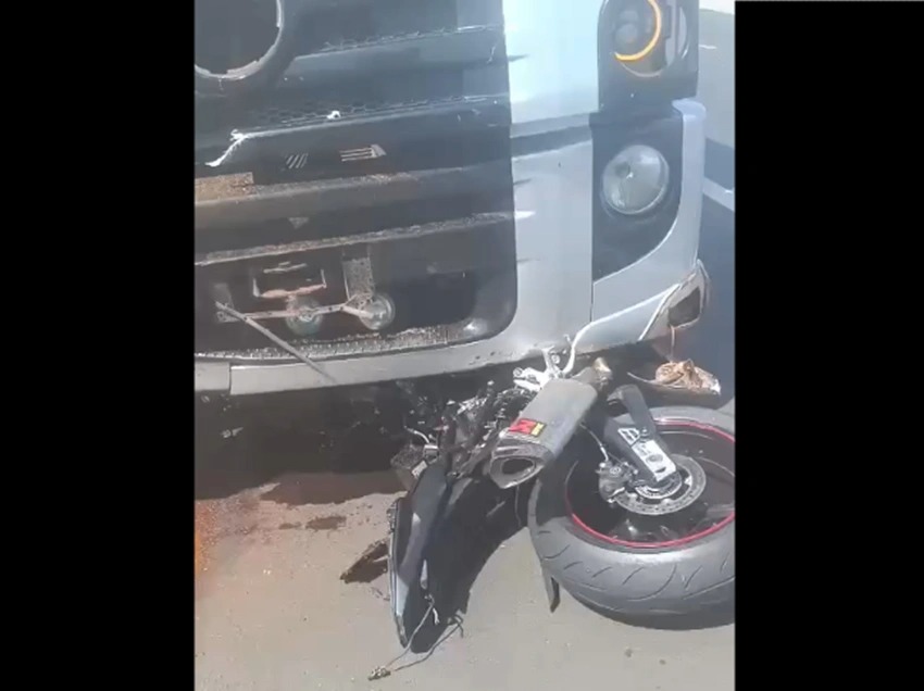 Motocicleta da vítima