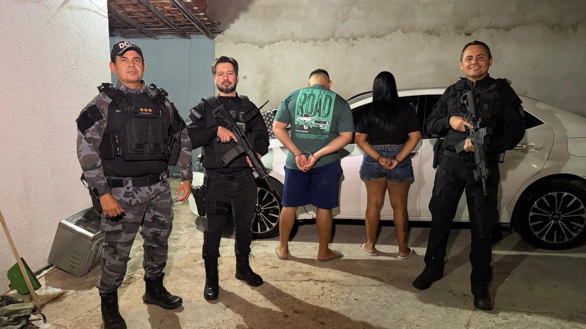 Casal preso na operação
